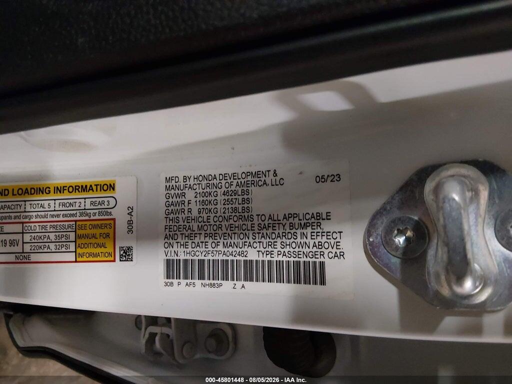 1HGCY2F57PA042482 2023 HONDA ACCORD HYBRID photo no. 9