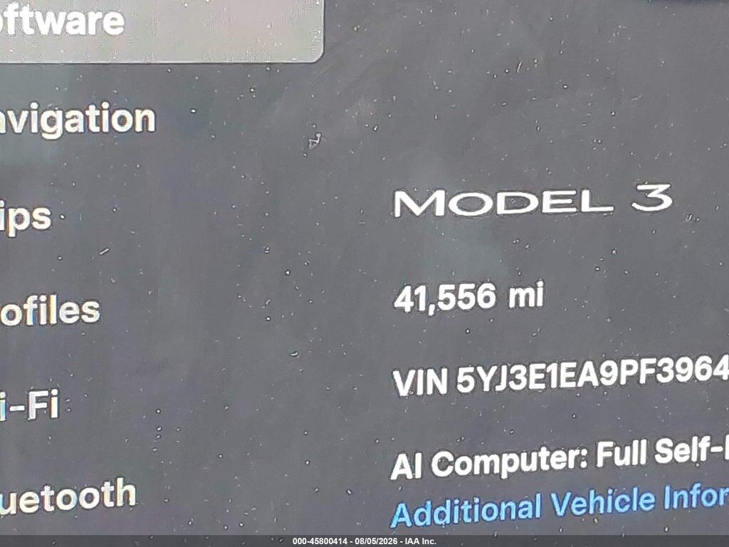5YJ3E1EA9PF396480 2023 TESLA MODEL 3 photo no. 7