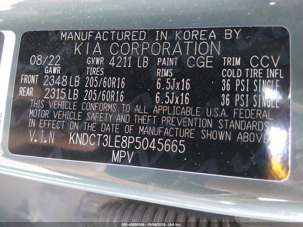 KNDCT3LE8P5045665 2023 KIA NIRO photo no. 9