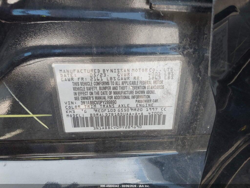 3N1AB8CV0PY289890 2023 NISSAN SENTRA photo no. 9