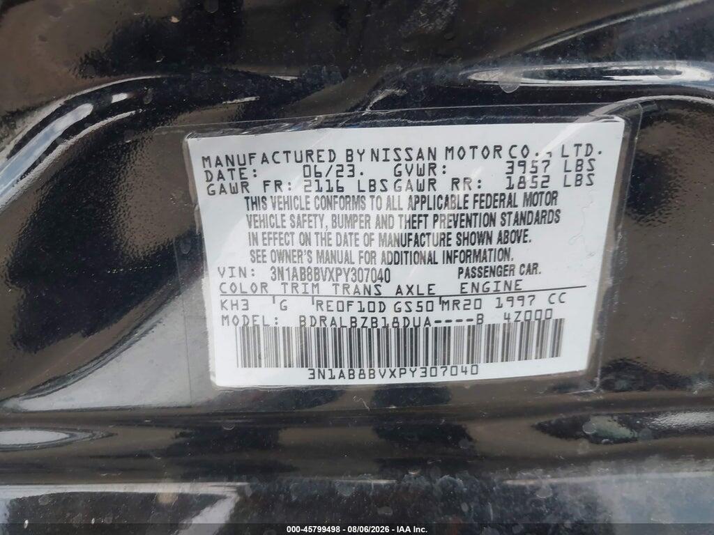 3N1AB8BVXPY307040 2023 NISSAN SENTRA photo no. 9