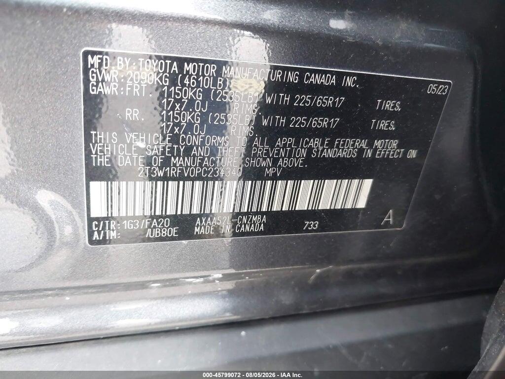 2T3W1RFV0PC234340 2023 TOYOTA RAV4 photo no. 9