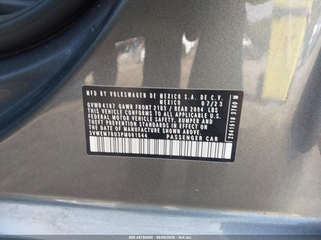 3VWEM7BU3PM061544 2023 VOLKSWAGEN JETTA photo no. 9