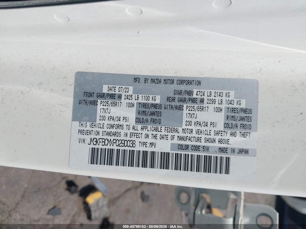 JM3KFBCMXP0290038 2023 MAZDA CX-5 photo no. 9