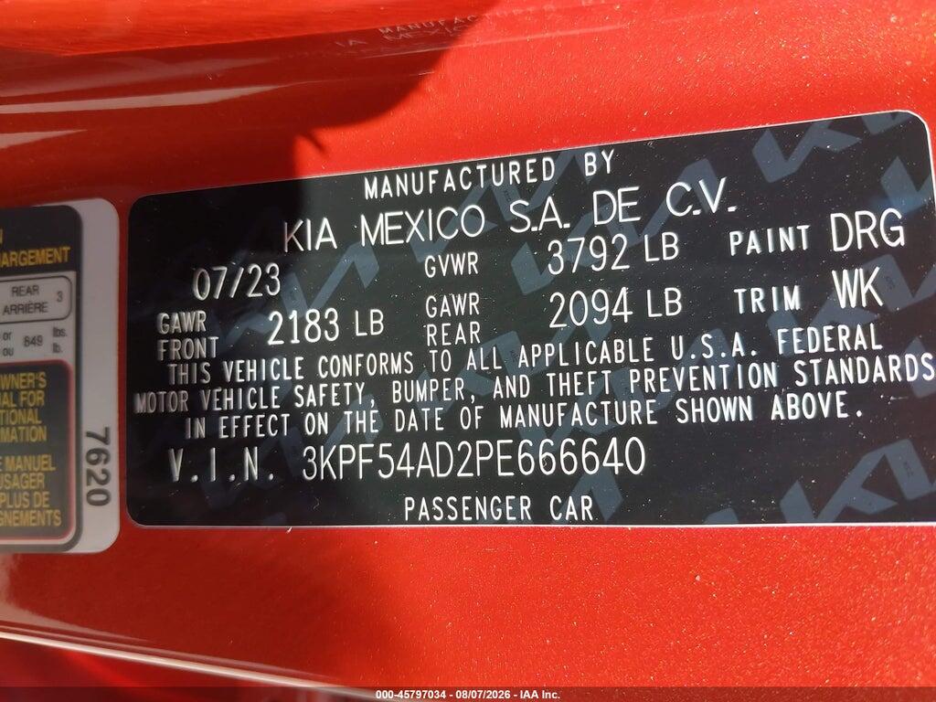 3KPF54AD2PE666640 2023 KIA FORTE photo no. 9