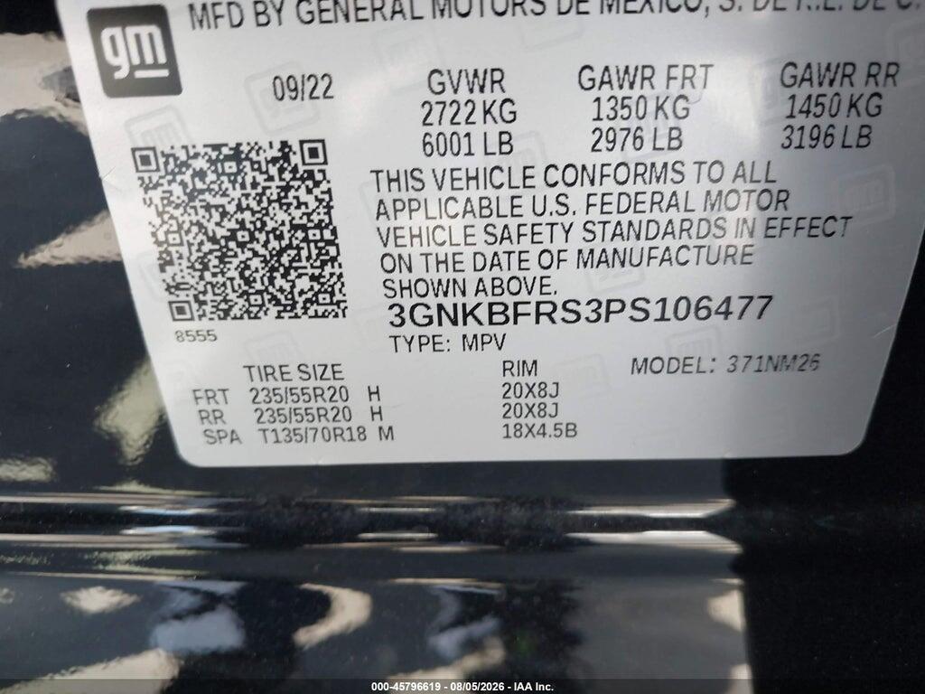 3GNKBFRS3PS106477 2023 CHEVROLET BLAZER photo no. 9