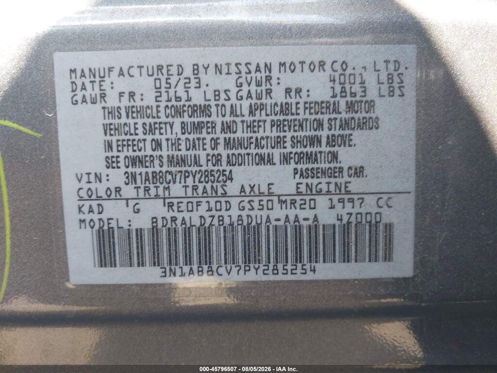 3N1AB8CV7PY285254 2023 NISSAN SENTRA photo no. 9