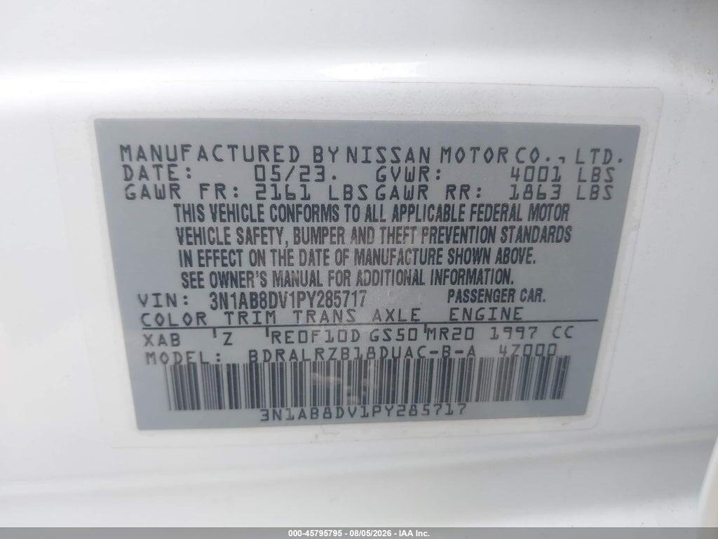 3N1AB8DV1PY285717 2023 NISSAN SENTRA photo no. 9