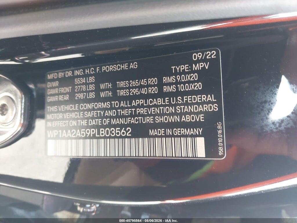 WP1AA2A59PLB03562 2023 PORSCHE MACAN photo no. 9