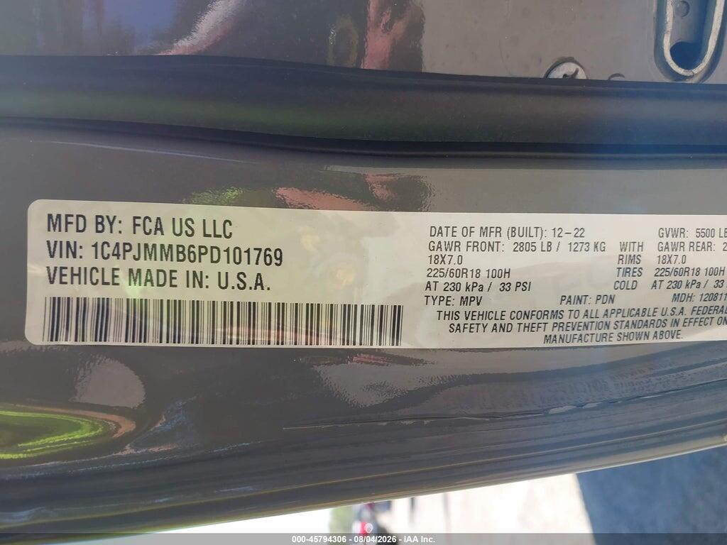 1C4PJMMB6PD101769 2023 JEEP CHEROKEE photo no. 9