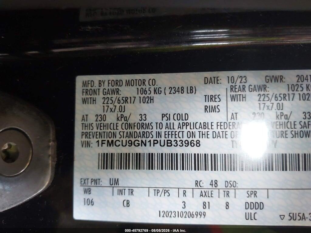 1FMCU9GN1PUB33968 2023 FORD ESCAPE photo no. 9