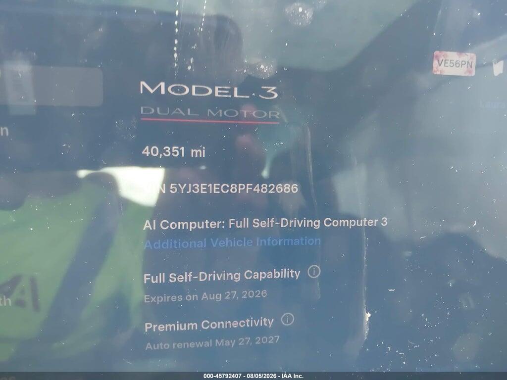 5YJ3E1EC8PF482686 2023 TESLA MODEL 3 photo no. 7