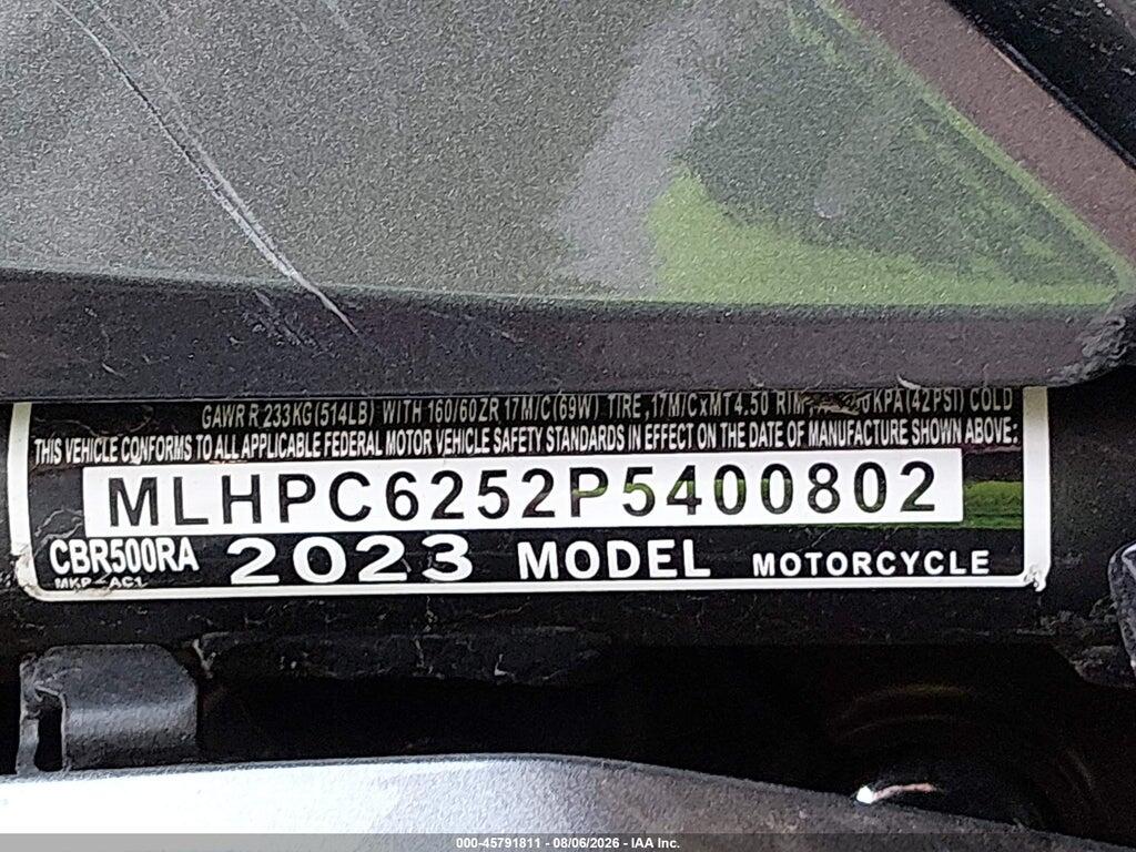 MLHPC6252P5400802 2023 HONDA CBR500 photo no. 10