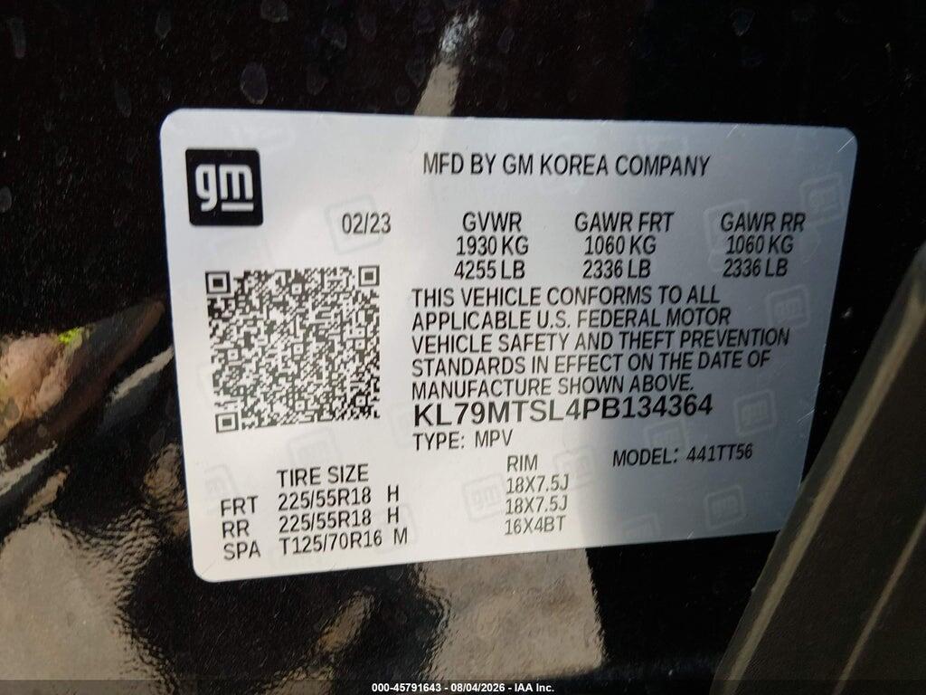KL79MTSL4PB134364 2023 CHEVROLET TRAILBLAZER photo no. 9