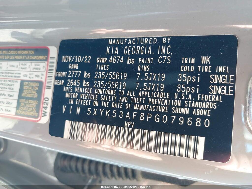 5XYK53AF8PG079680 2023 KIA SPORTAGE photo no. 9