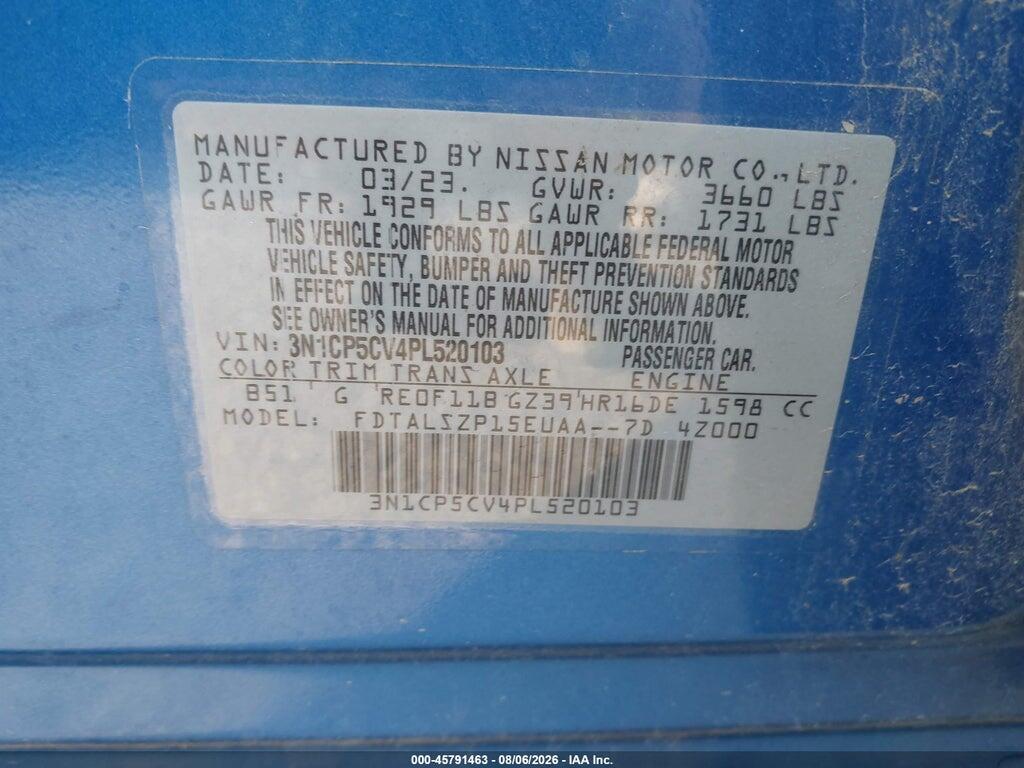 3N1CP5CV4PL520103 2023 NISSAN KICKS photo no. 9