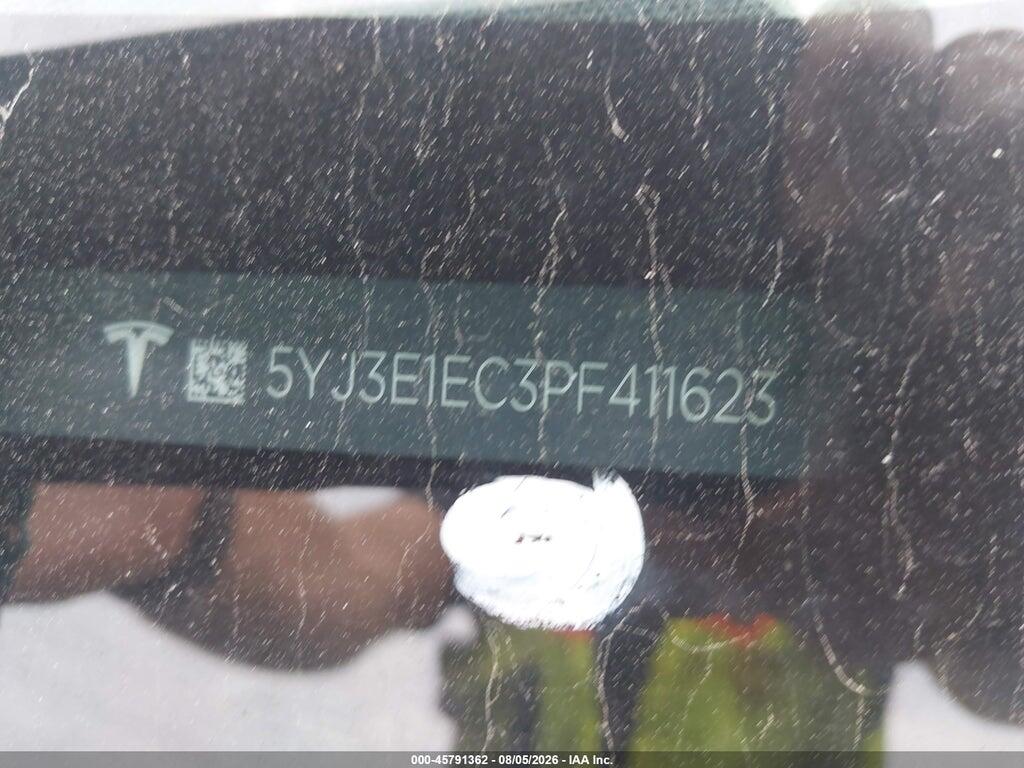 5YJ3E1EC3PF411623 2023 TESLA MODEL 3 photo no. 9