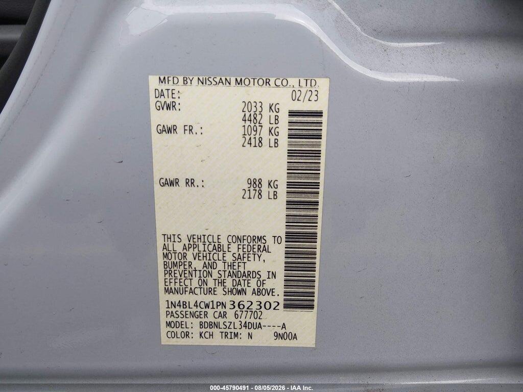 1N4BL4CW1PN362302 2023 NISSAN ALTIMA photo no. 9