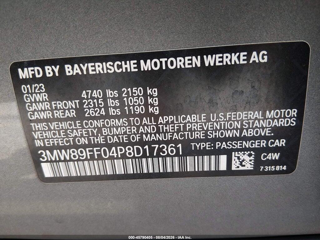 3MW89FF04P8D17361 2023 BMW 330I photo no. 9