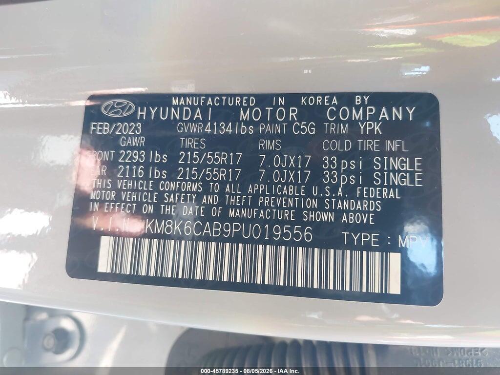 KM8K6CAB9PU019556 2023 HYUNDAI KONA photo no. 9