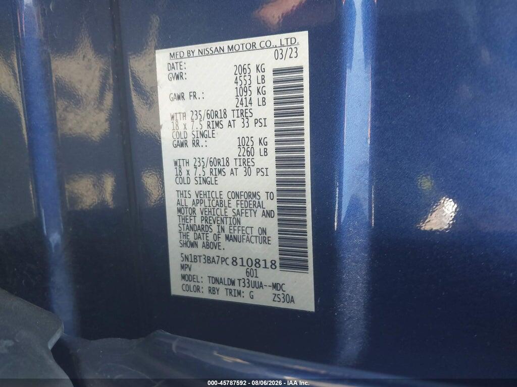5N1BT3BA7PC810818 2023 NISSAN ROGUE photo no. 9
