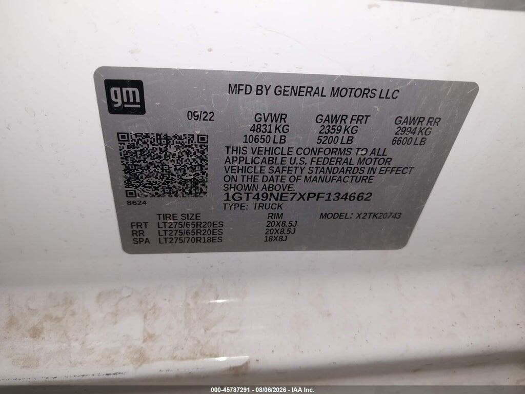 1GT49NE7XPF134662 2023 GMC SIERRA 2500HD photo no. 8