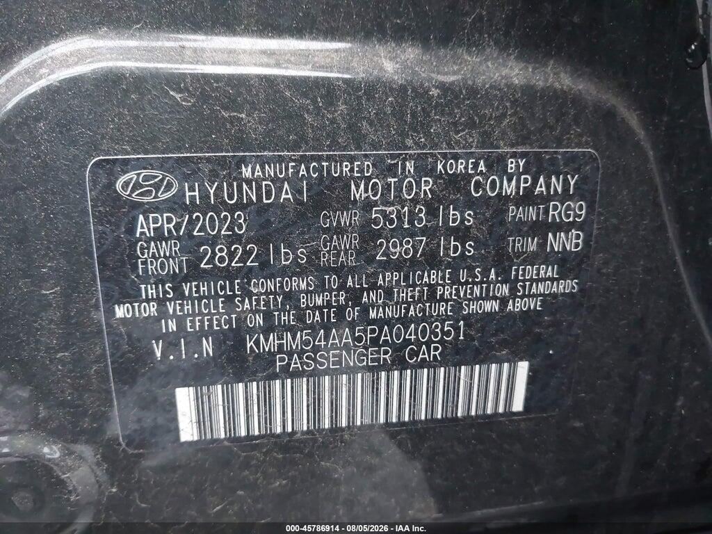 KMHM54AA5PA040351 2023 HYUNDAI IONIQ 6 photo no. 9