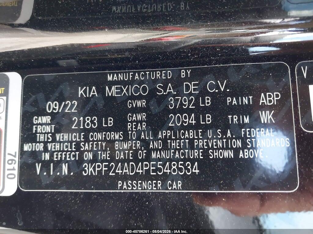 3KPF24AD4PE548534 2023 KIA FORTE photo no. 9