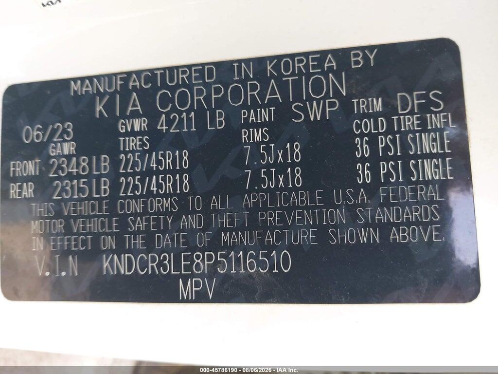 KNDCR3LE8P5116510 2023 KIA NIRO photo no. 9