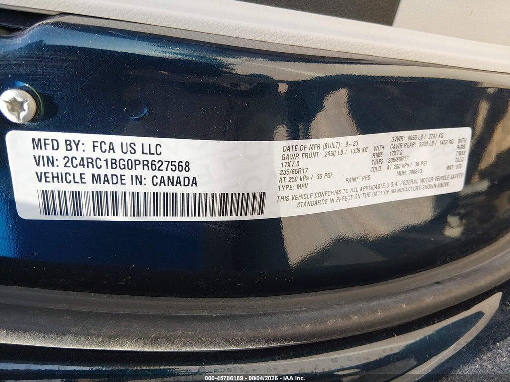 2C4RC1BG0PR627568 2023 CHRYSLER PACIFICA photo no. 9