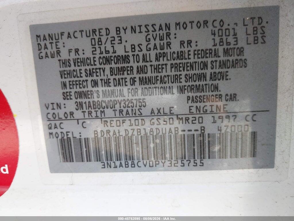 3N1AB8CV0PY325755 2023 NISSAN SENTRA photo no. 9