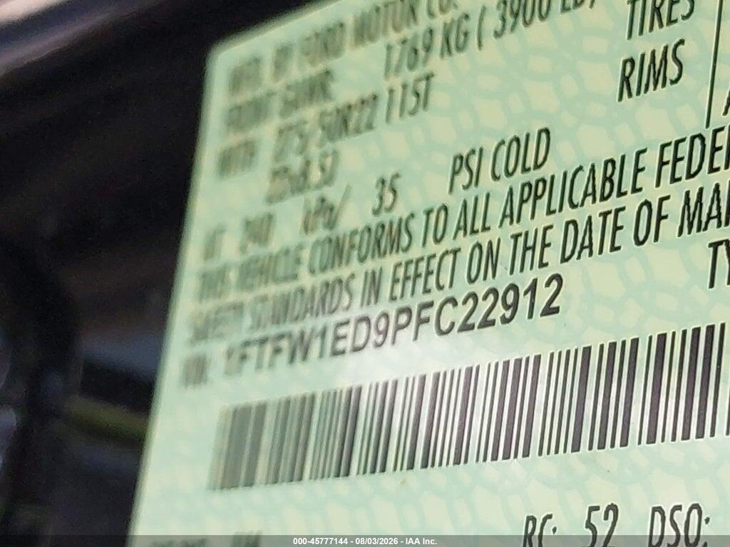 1FTFW1ED9PFC22912 2023 FORD F-150 photo no. 9