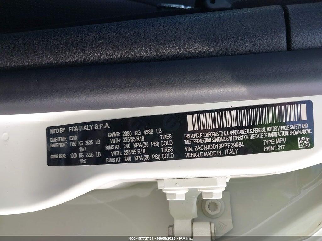 ZACNJDD19PPP29984 2023 JEEP RENEGADE photo no. 9