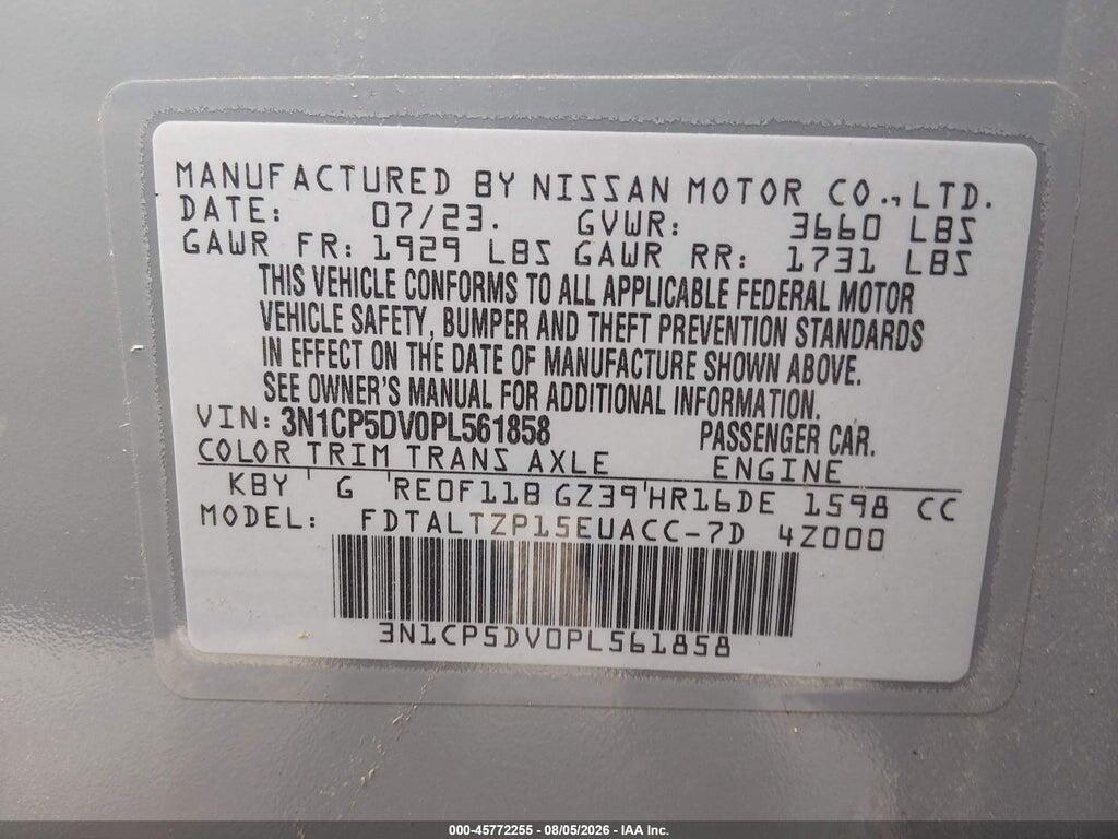 3N1CP5DV0PL561858 2023 NISSAN KICKS photo no. 9