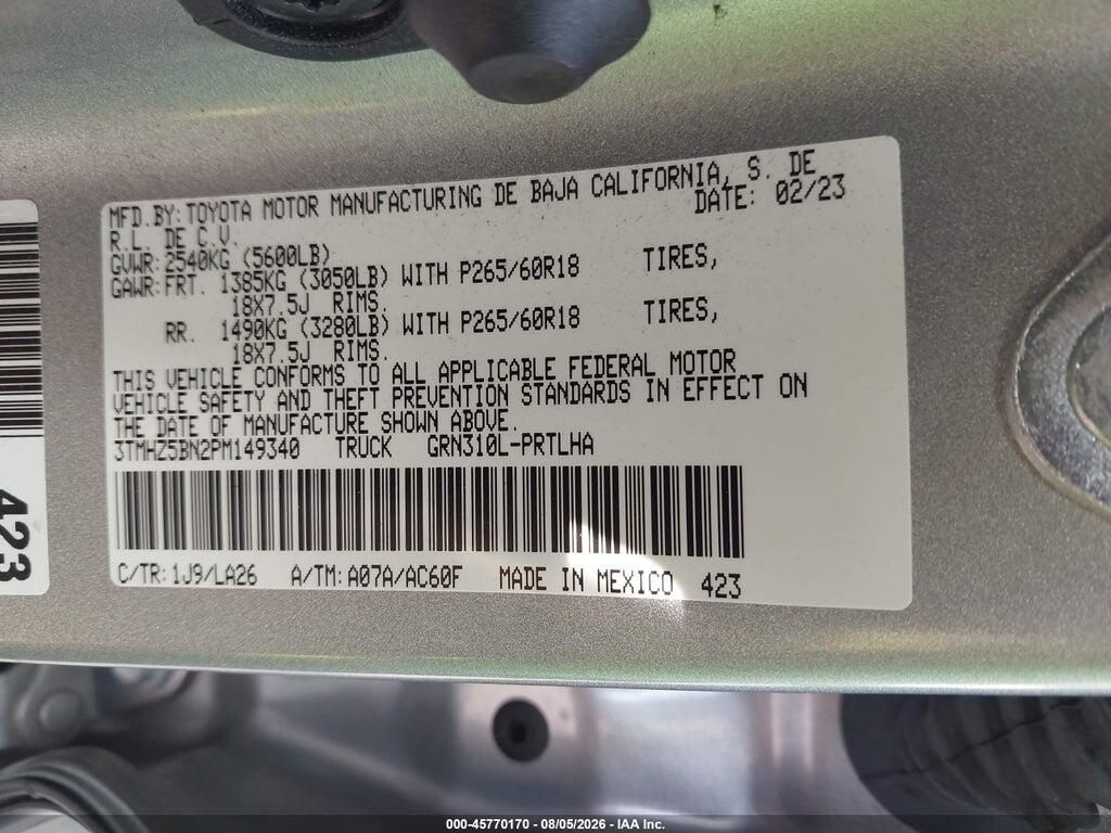 3TMHZ5BN2PM149340 2023 TOYOTA TACOMA photo no. 9