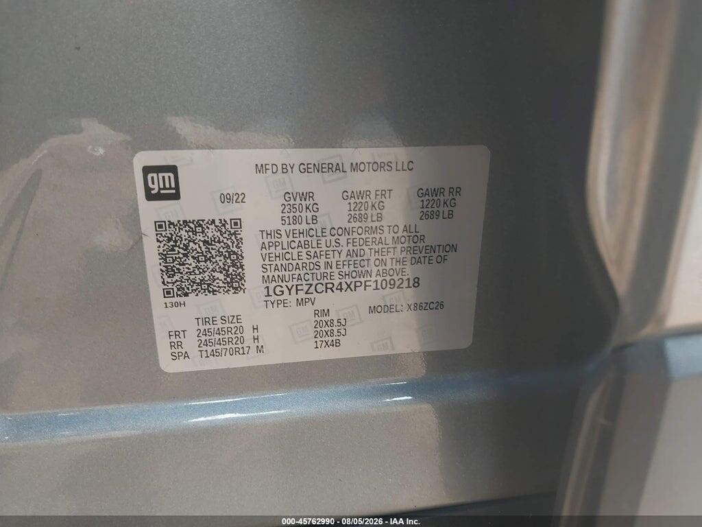 1GYFZCR4XPF109218 2023 CADILLAC XT4 photo no. 9