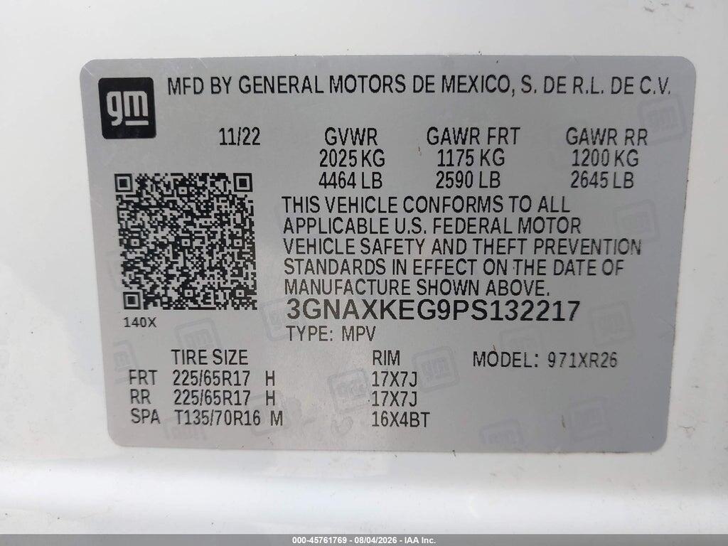 3GNAXKEG9PS132217 2023 CHEVROLET EQUINOX photo no. 9