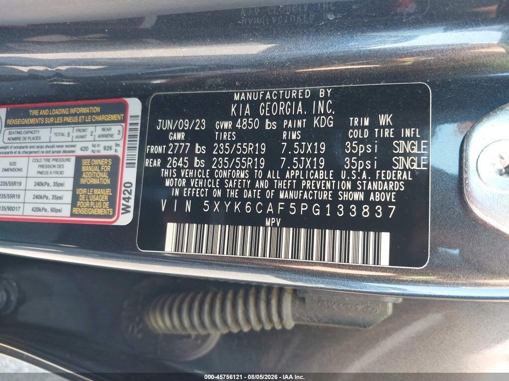 5XYK6CAF5PG133837 2023 KIA SPORTAGE photo no. 9