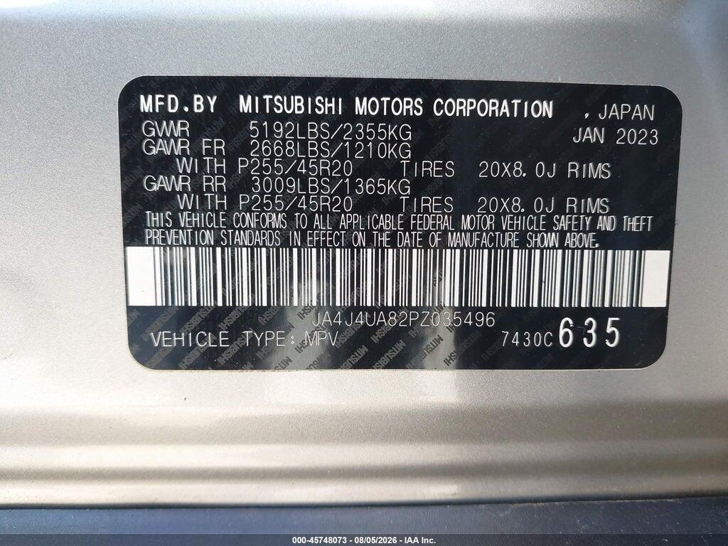 JA4J4UA82PZ035496 2023 MITSUBISHI OUTLANDER photo no. 9