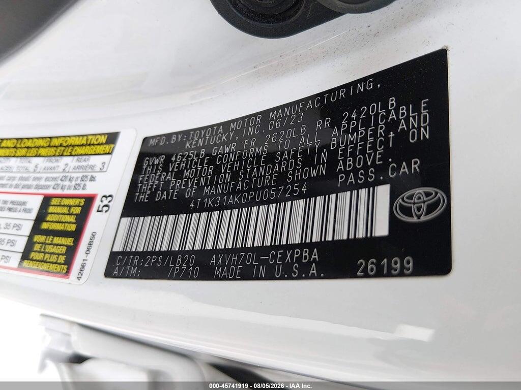 4T1K31AK0PU057254 2023 TOYOTA CAMRY photo no. 9
