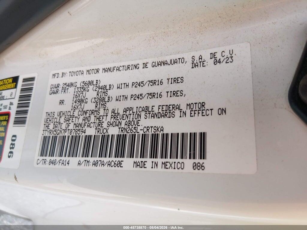 3TYRX5GN7PT078594 2023 TOYOTA TACOMA photo no. 9