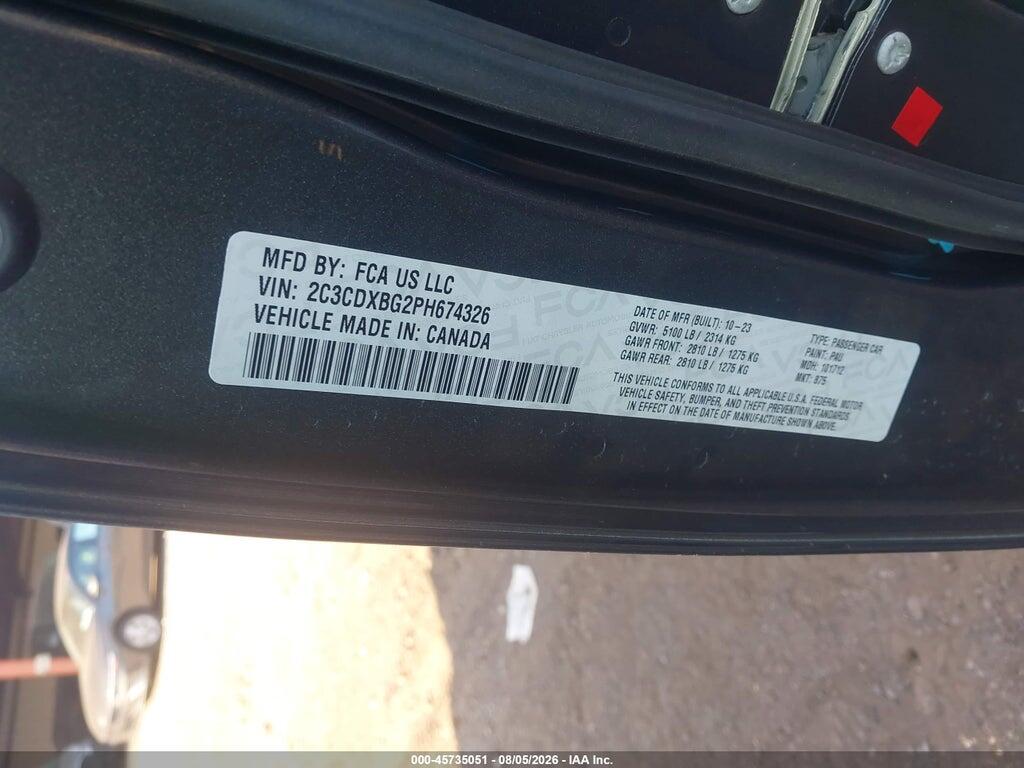 2C3CDXBG2PH674326 2023 DODGE CHARGER photo no. 9