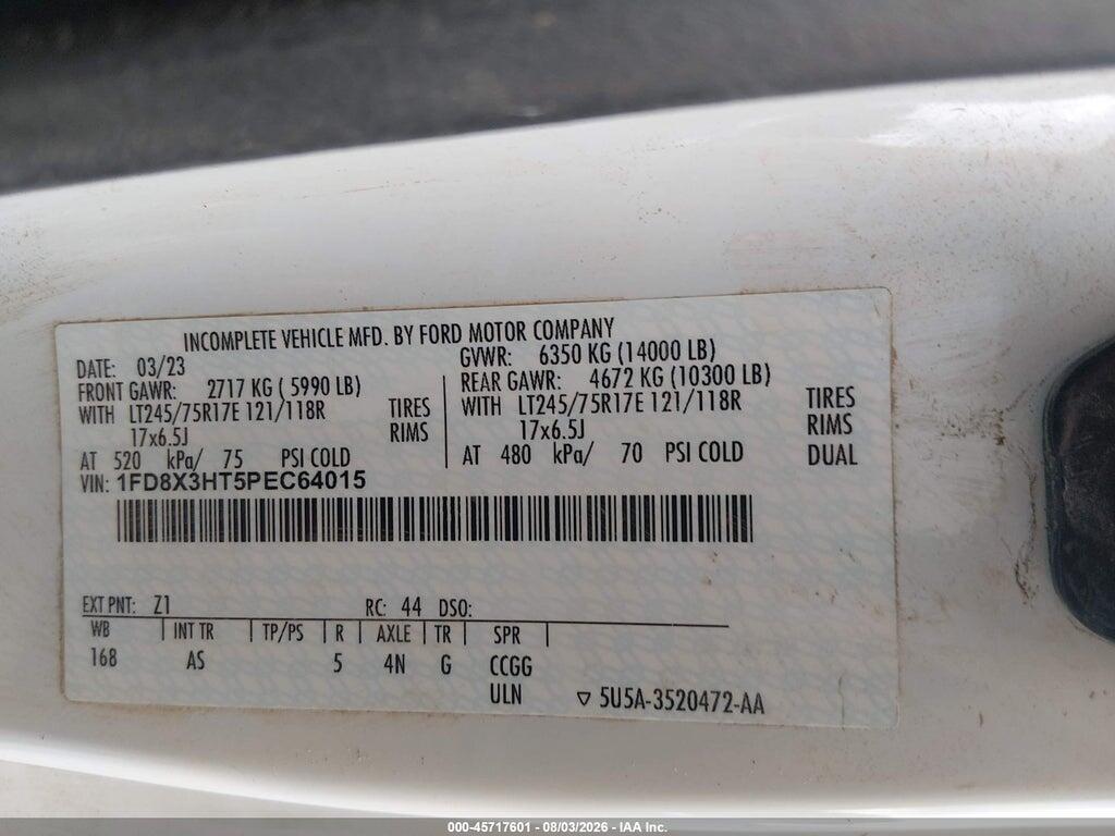 1FD8X3HT5PEC64015 2023 FORD F-350 CHASSIS photo no. 9