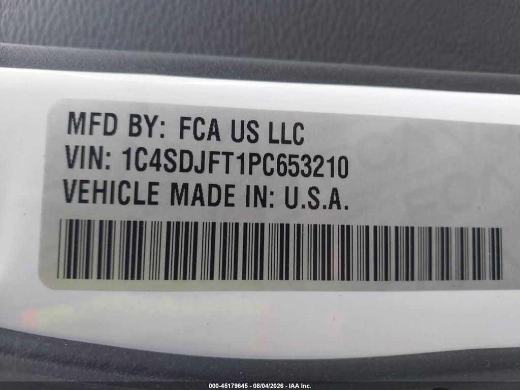 1C4SDJFT1PC653210 2023 DODGE DURANGO photo no. 9