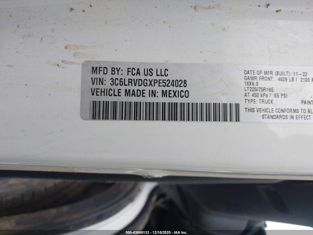 3C6LRVDGXPE524028 2023 RAM PROMASTER 2500 photo no. 9