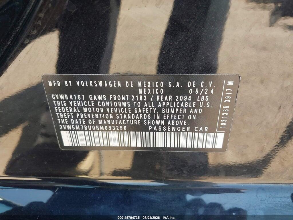 3VW5M7BU0RM093256 2024 VOLKSWAGEN JETTA photo no. 9