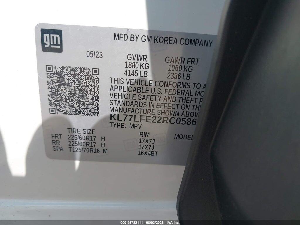 KL77LFE22RC058610 2024 CHEVROLET TRAX photo no. 9