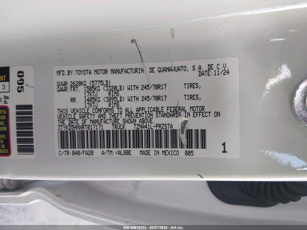 3TYKD5HNXRT017171 2024 TOYOTA TACOMA photo no. 9