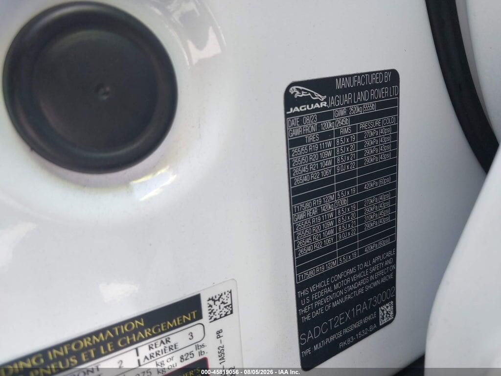 SADCT2EX1RA730002 2024 JAGUAR F-PACE photo no. 9