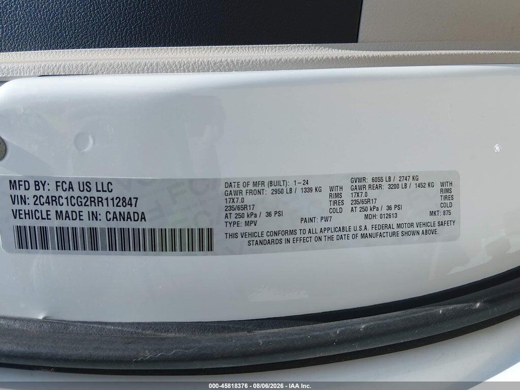 2C4RC1CG2RR112847 2024 CHRYSLER VOYAGER photo no. 9